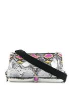 Maison Margiela Metallic Snakeskin-effect Clutch - Silver