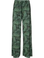 Baja East - Palm Print Trousers - Women - Polyester - 00, Green, Polyester
