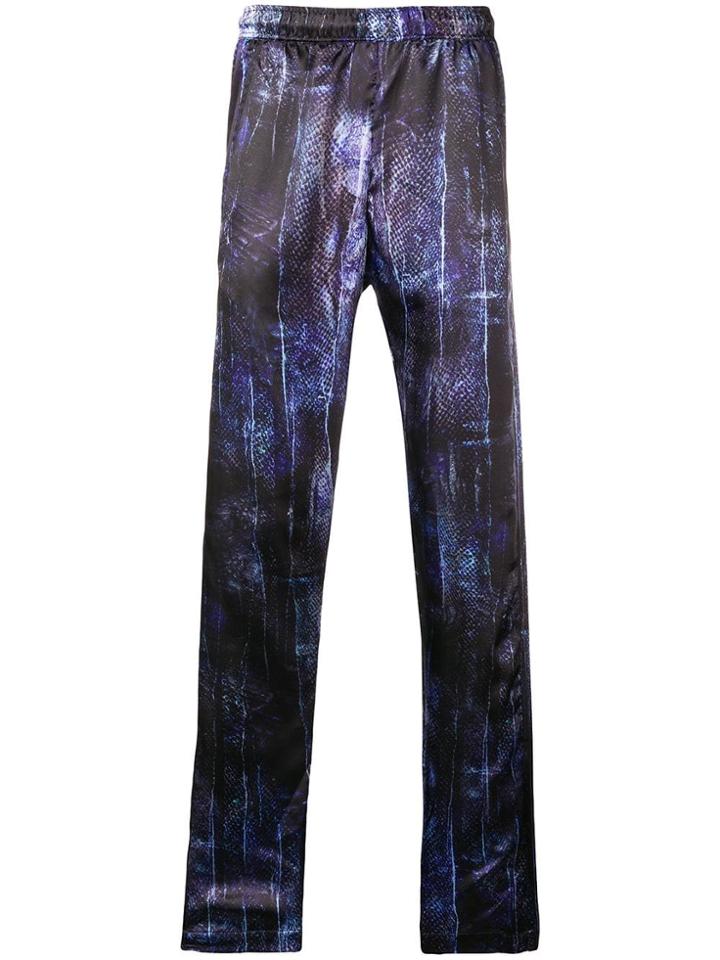 Cottweiler Snakeskin Print Track Pants - Blue