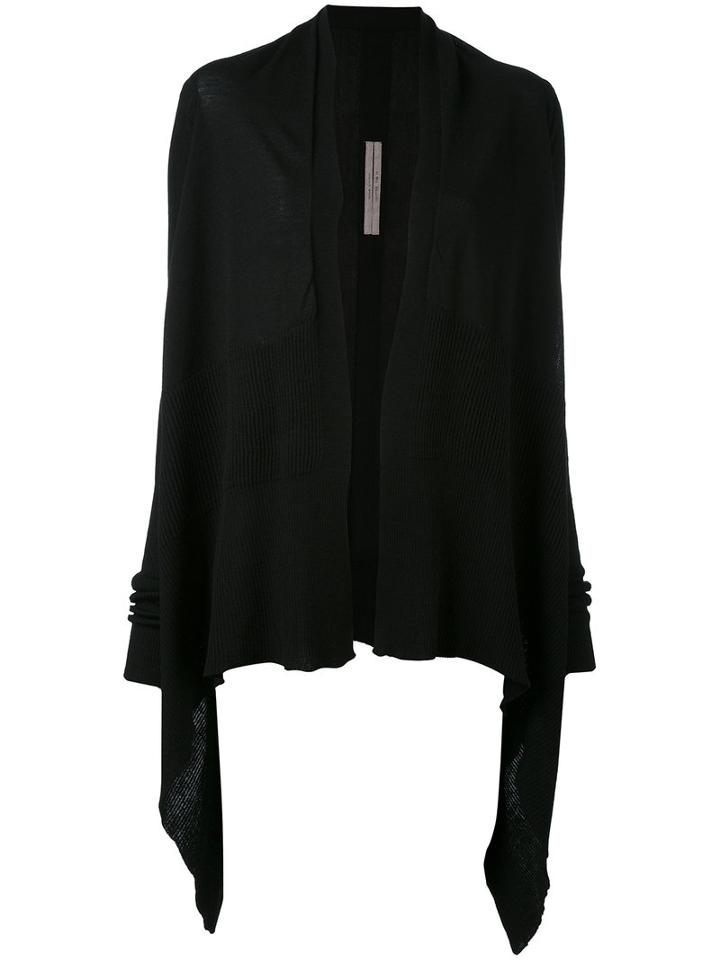 Rick Owens - Medium Wrap Cardigan - Women - Virgin Wool - M, Black, Virgin Wool