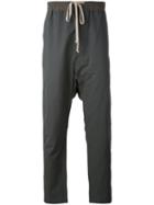Rick Owens Drkshdw - Drop-crotch Trousers - Men - Cotton/polyamide - M, Grey, Cotton/polyamide