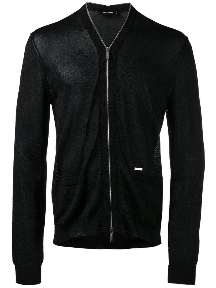 Dsquared2 - Zip-down Cardigan - Men - Cotton/polyester/viscose - S, Black, Cotton/polyester/viscose