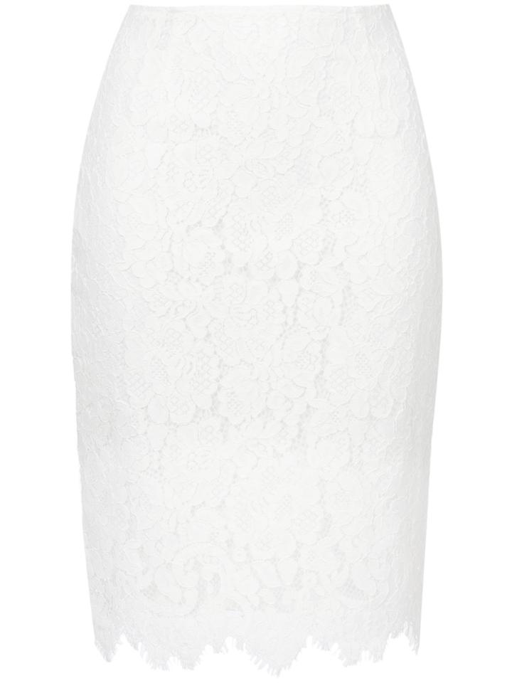 Max & Moi Lace Pencil Skirt - White