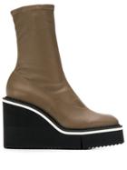 Clergerie Bliss Wedge Boots - Brown