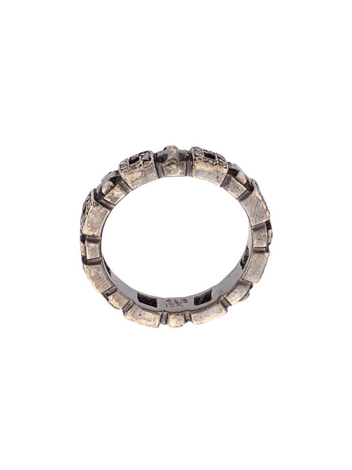 Loree Rodkin 18kt Gold Cross Square Band - Grey