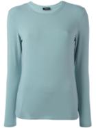 Les Copains Longsleeved T-shirt, Women's, Size: 46, Blue, Spandex/elastane/modal