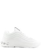 Miu Miu Crystal-embellished Sneakers - White