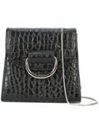 Little Liffner Reptile Skin Effect Mini Shoulder Bag - Black
