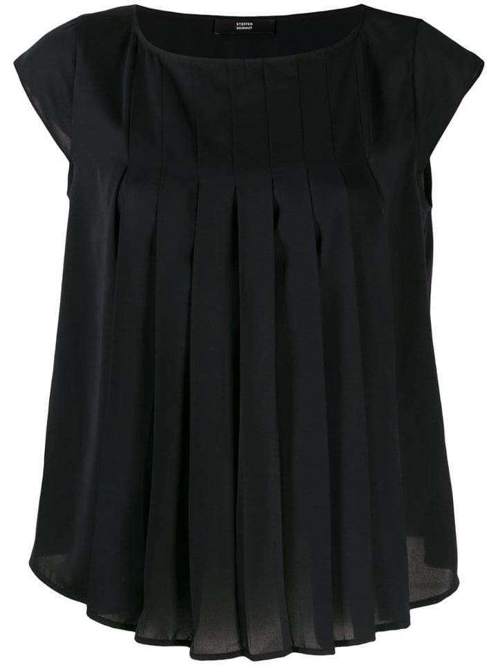 Steffen Schraut Pleated Blouse - Black