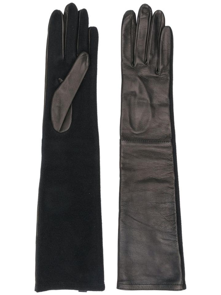 Emporio Armani Long Fitted Gloves - Black