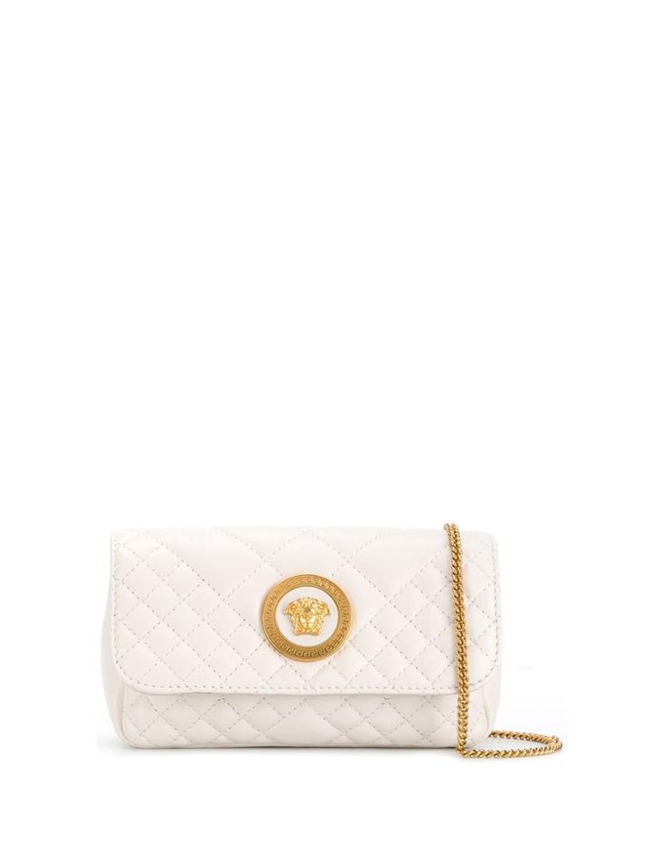 Versace Icon Quilted Evening Bag - White