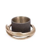 Brute Hinged Orbit Ring, Adult Unisex, Size: 10, Grey, Bronze/steel