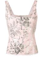 Marques'almeida Sleeveless Floral Top - Pink & Purple