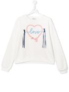 Pinko Kids Teen Neon Love Sign Sweatshirt - White