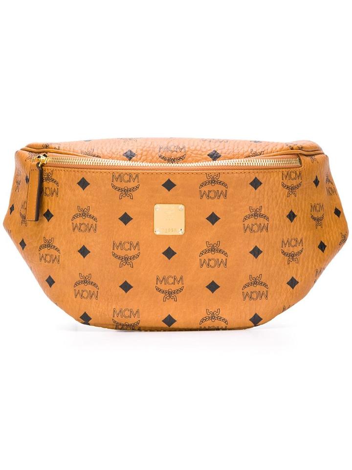 Mcm Medium Stark Belt Bag - Brown