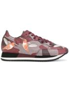 Philippe Model Bird Print Camouflage Sneakers - Red