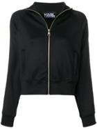 Karl Lagerfeld Logo Zip-up Jacket - Black