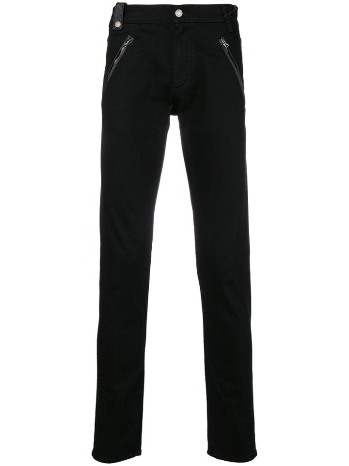 Alexander Mcqueen Slim Fit Low Rise Jeans - Black