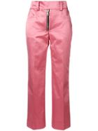 Coach Cropped Tailored Trousers - Pink & Purple