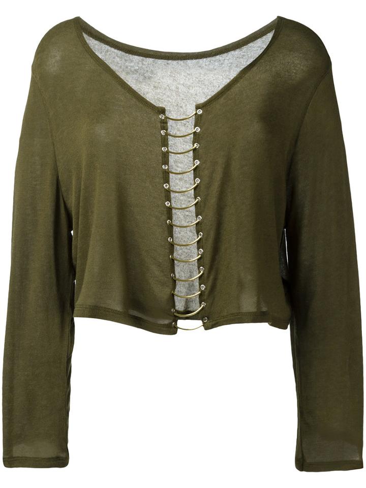 Iro Charlee Blouse, Women's, Size: Xs, Green, Polyurethane/lyocell