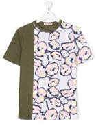 Marni Kids Floral Print T-shirt - Green