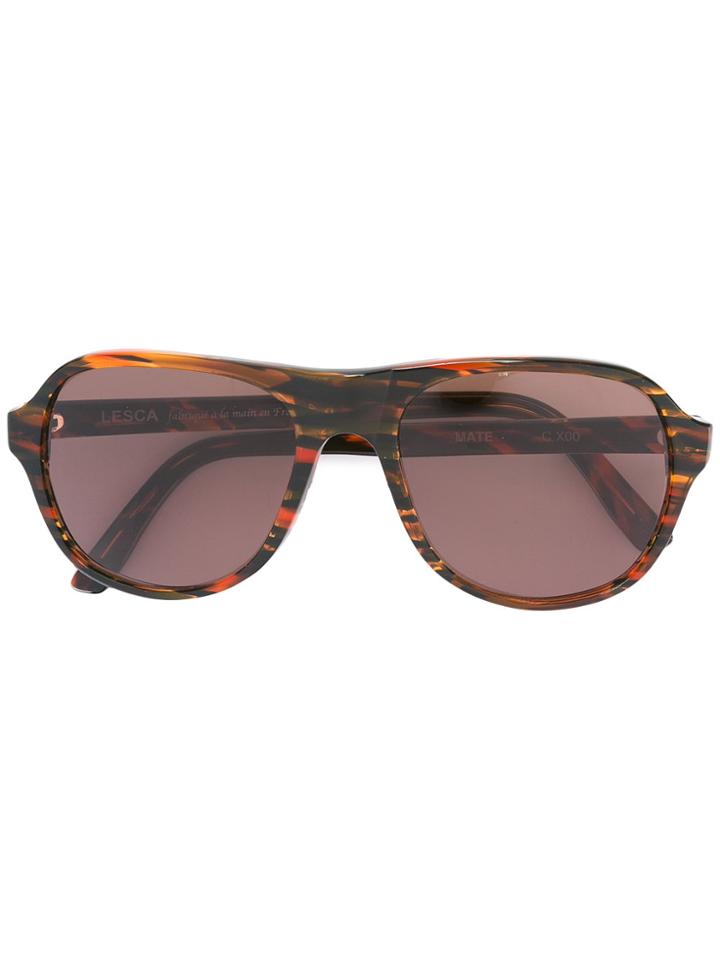 Lesca Matt Sunglasses - Brown