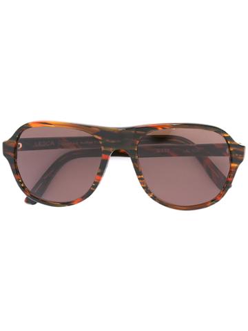 Lesca Matt Sunglasses - Brown