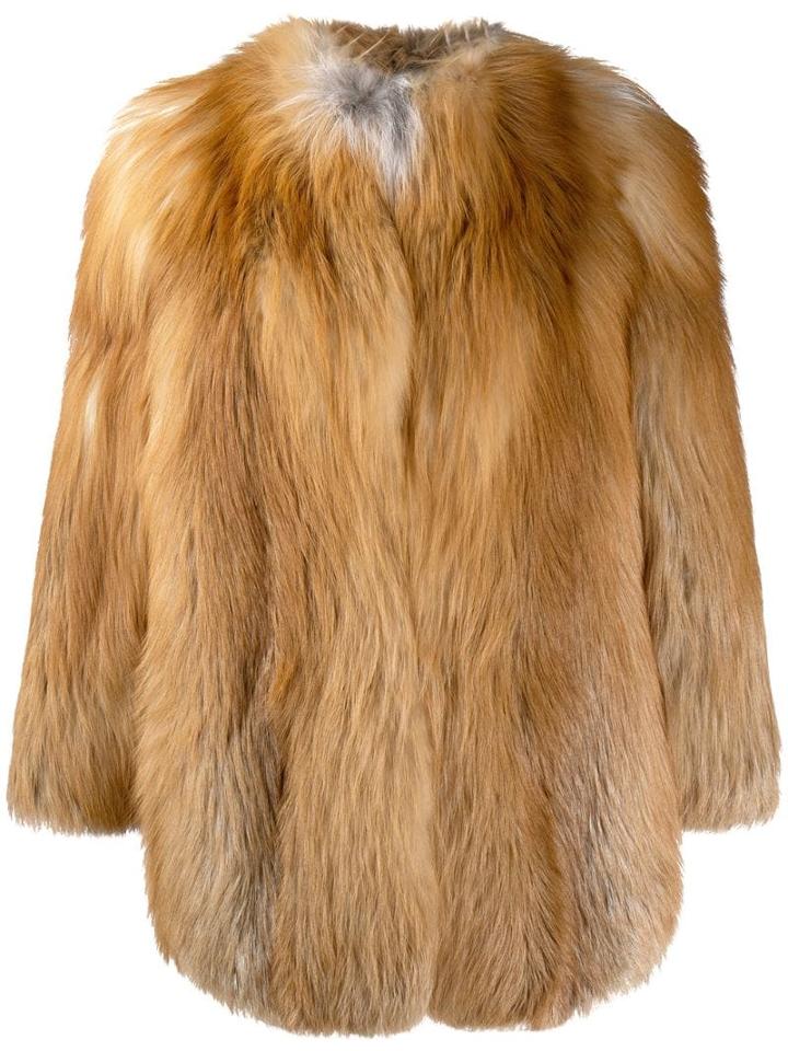 Numerootto Mara Shaggy Coat - Brown