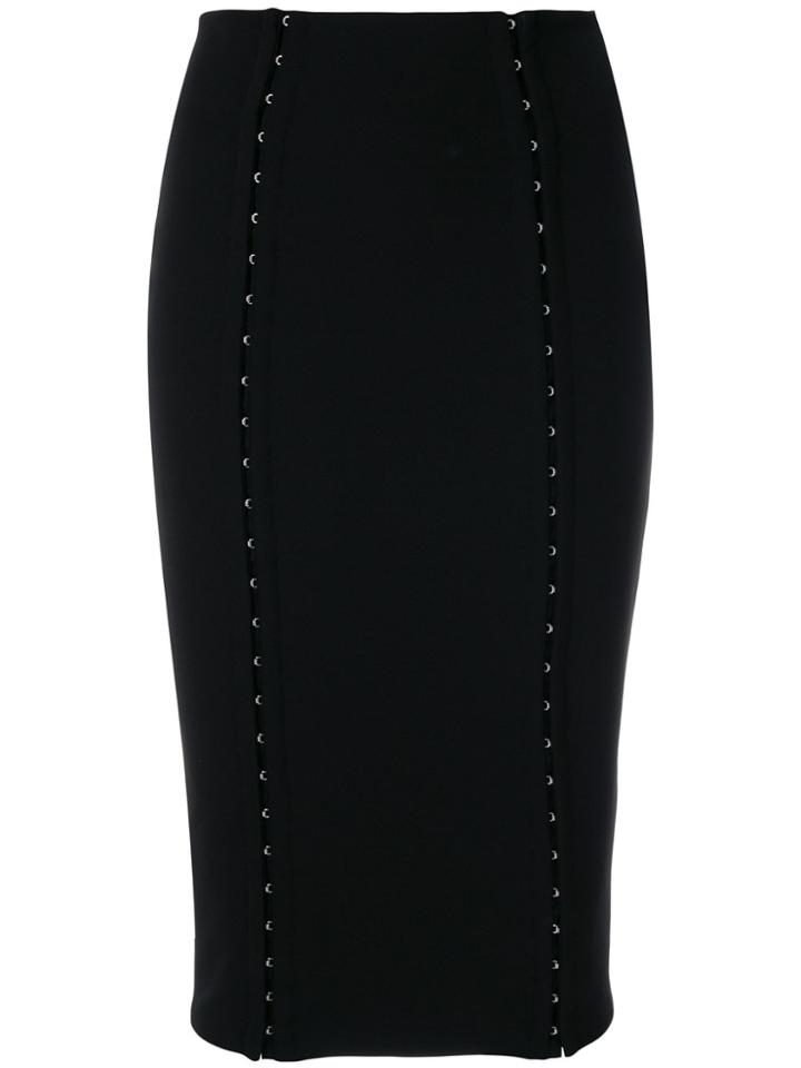 Murmur Snap Pencil Skirt - Black