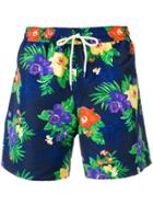 Polo Ralph Lauren Floral Drawstring Swim Shorts - Blue