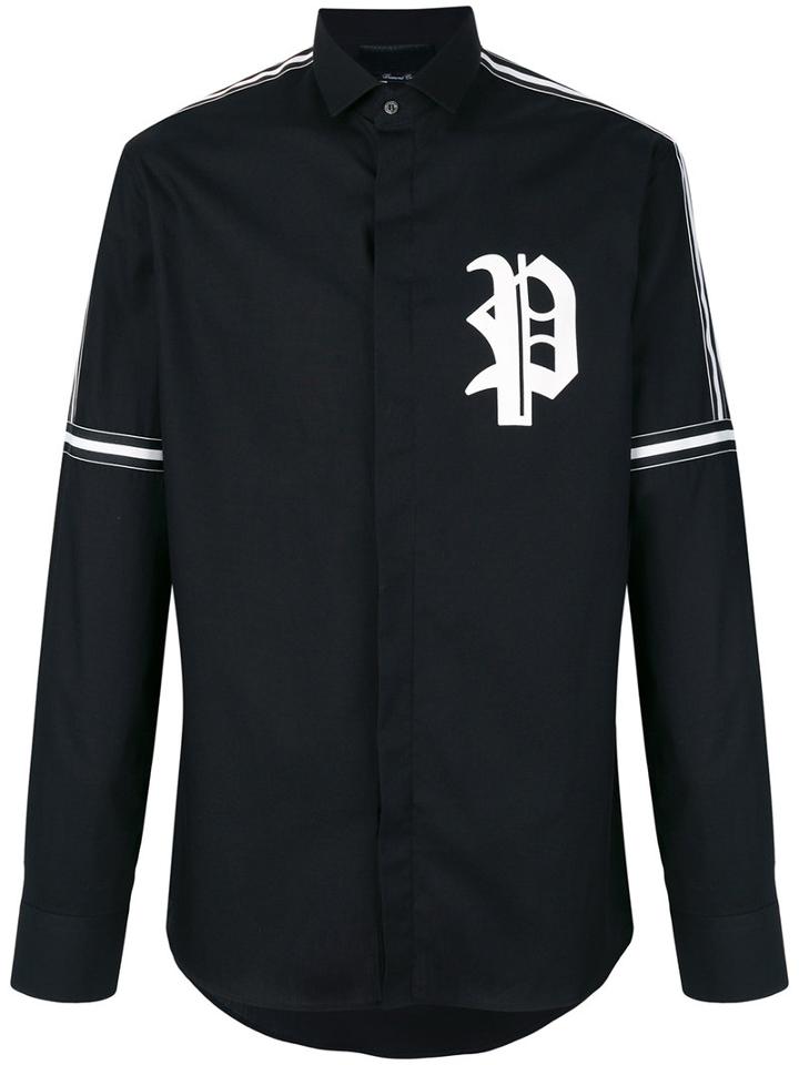 Philipp Plein - Logo Printed Shirt - Men - Cotton - L, Black, Cotton