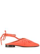 3.1 Phillip Lim Nadia Lace-up Ballet Flats - Orange