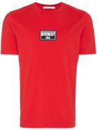 Givenchy Paris Patch Destroyed T Shirt - Red