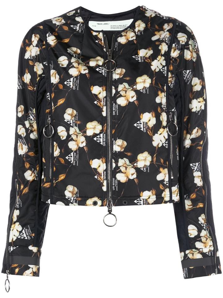 Off-white Floral Print Jacket - Black