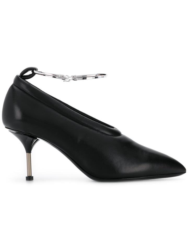 Jil Sander Metal Buckle Pumps - Black