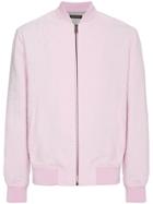 Versace Jacquard Zip Up Sweater - Pink & Purple
