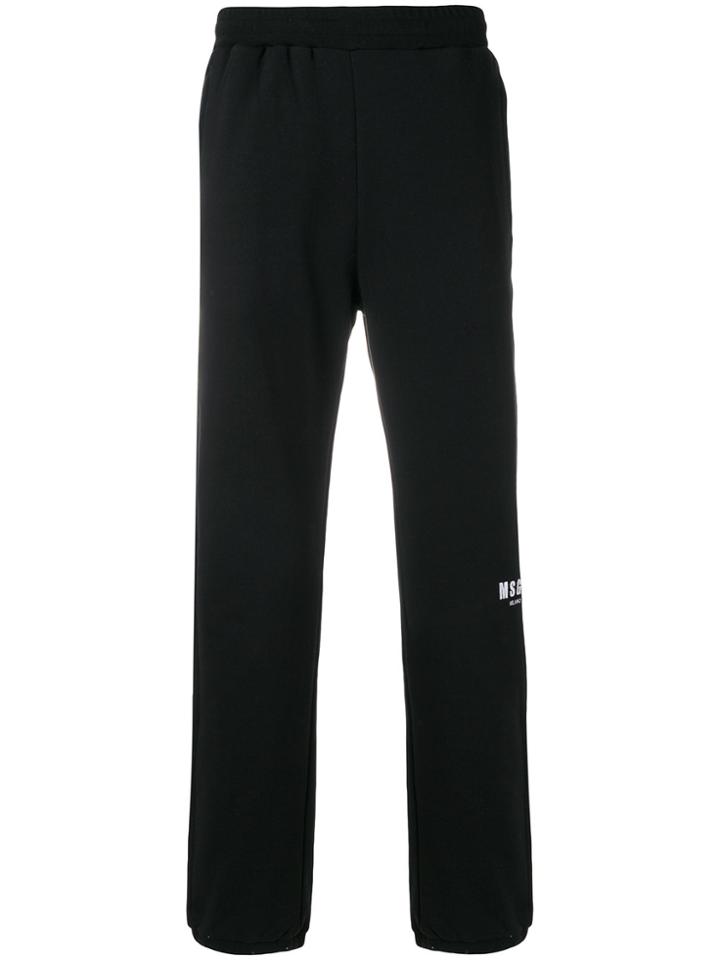 Msgm Branded Track Trousers - Black