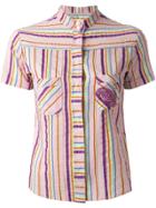 Romeo Gigli Vintage Striped Shirt - Pink & Purple