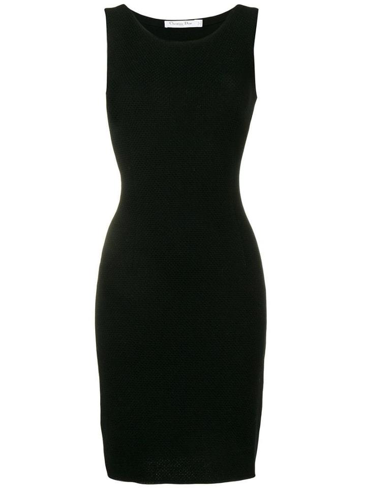 Christian Dior Pre-owned Textured Midi Dress - Black