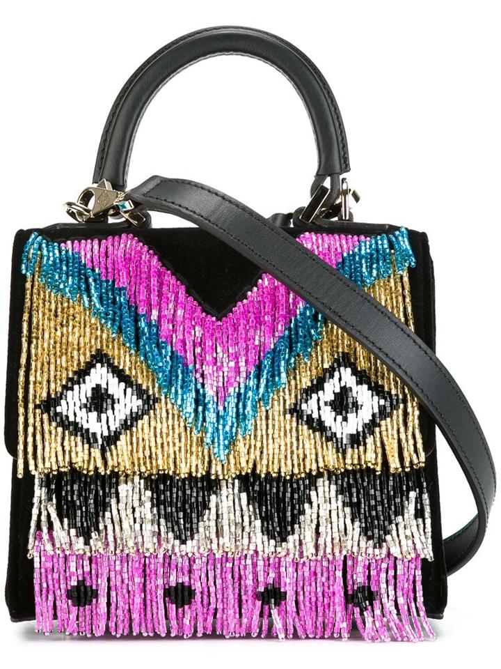 Les Petits Joueurs Micro 'alex Disco Fringe' Tote