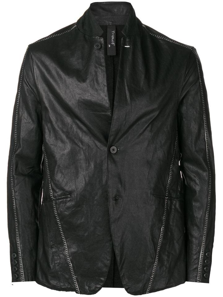 Transit Fitted V-neck Jacket - Black