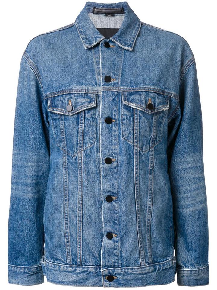 T By Alexander Wang Denim Jacket, Women's, Size: Xs, Blue, Cotton