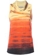 Raquel Allegra Cowl Neck Top - Yellow & Orange