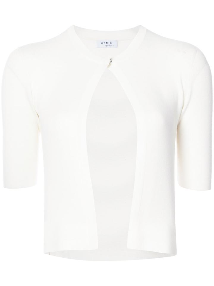 Akris Punto Cropped Cardigan - White