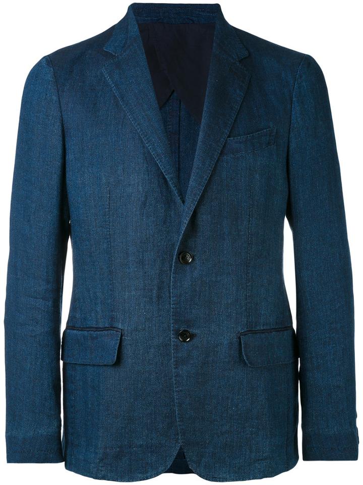 Ermenegildo Zegna - Flap Pockets Blazer - Men - Linen/flax/polyamide - 46, Blue, Linen/flax/polyamide