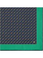 Gucci Pocket Square With Horsebit Rhombus Print - Blue