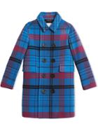 Burberry Kids Check Wool Tailored Coat - Multicolour