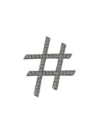 Lanvin Embellished Hashtag Brooch