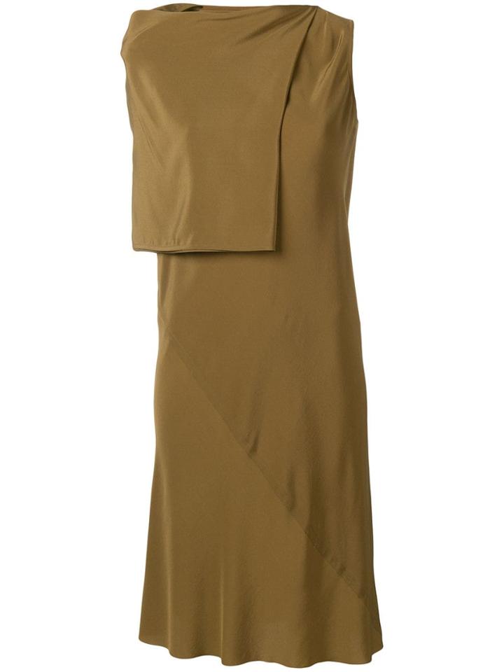 Rick Owens Silk Draped Dress - Green