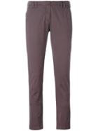 Eleventy - Slim-fit Trousers - Women - Cotton/spandex/elastane - 31, Pink/purple, Cotton/spandex/elastane